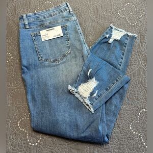 Sonoma Women’s Medium Wash Distressed Maternity Jeggings NWT Size 16 Mat…